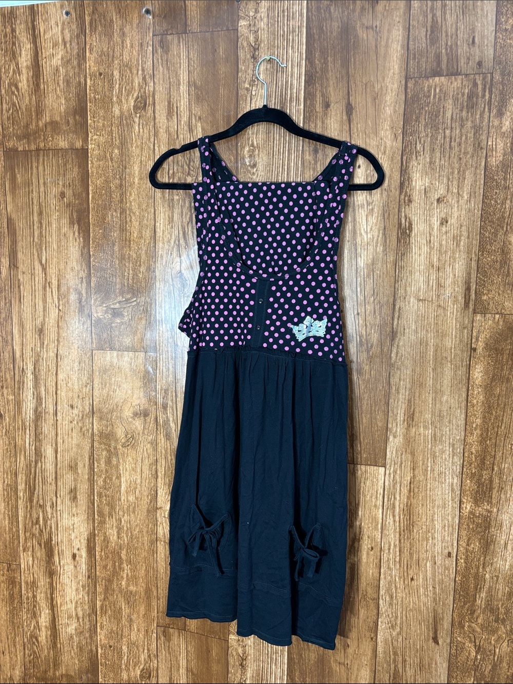 NWT Pink Cookie Black & Pink Polka Dot Maxi Dress with Matching Pants